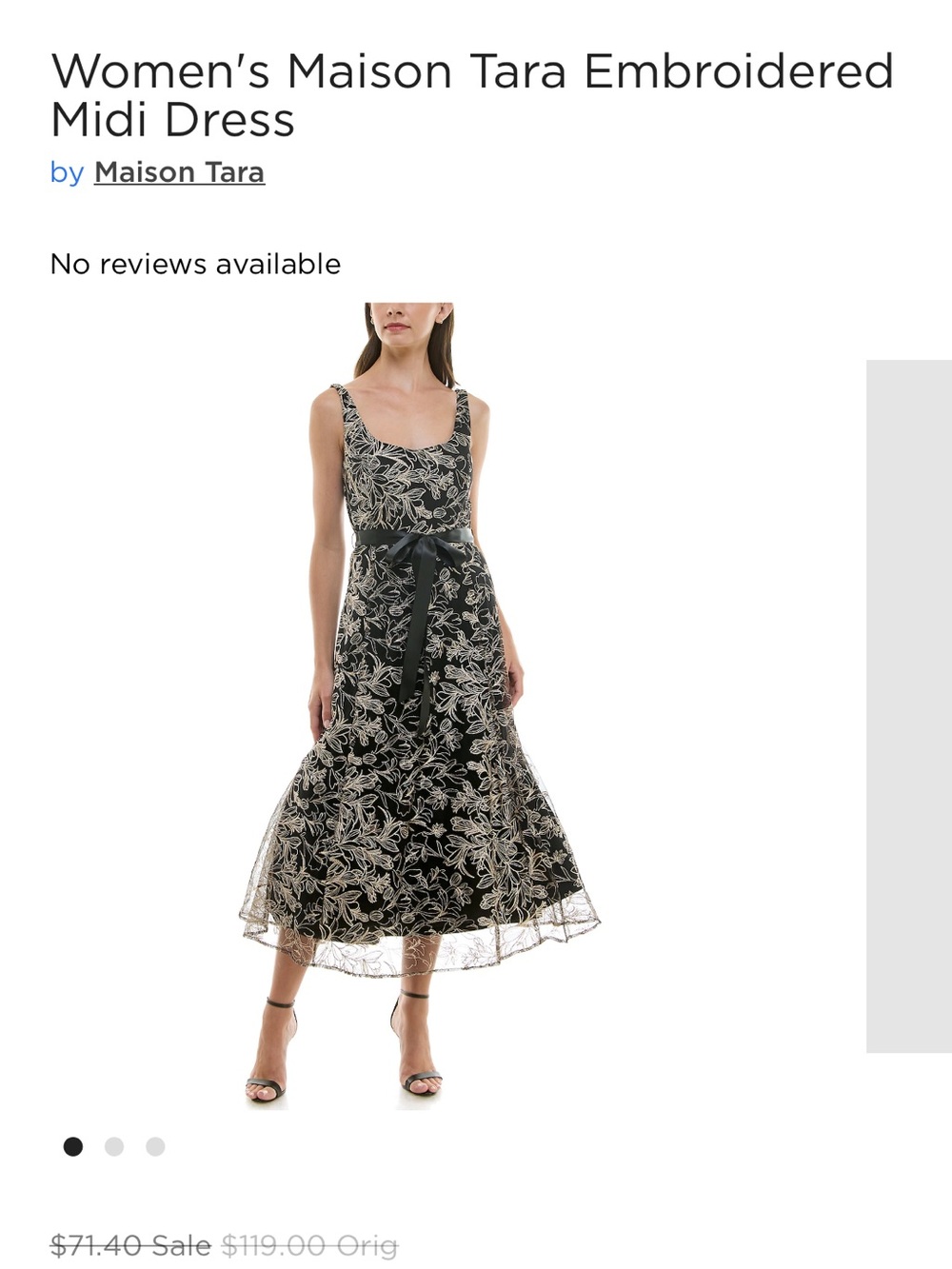 Sleeveless Black Floral Lace A-Line Dress with Satin Belt